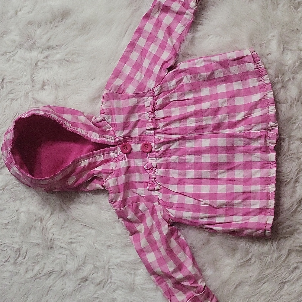 KOALA KIDS Baby girl's fleece lined rain jacket/coat size 12 months